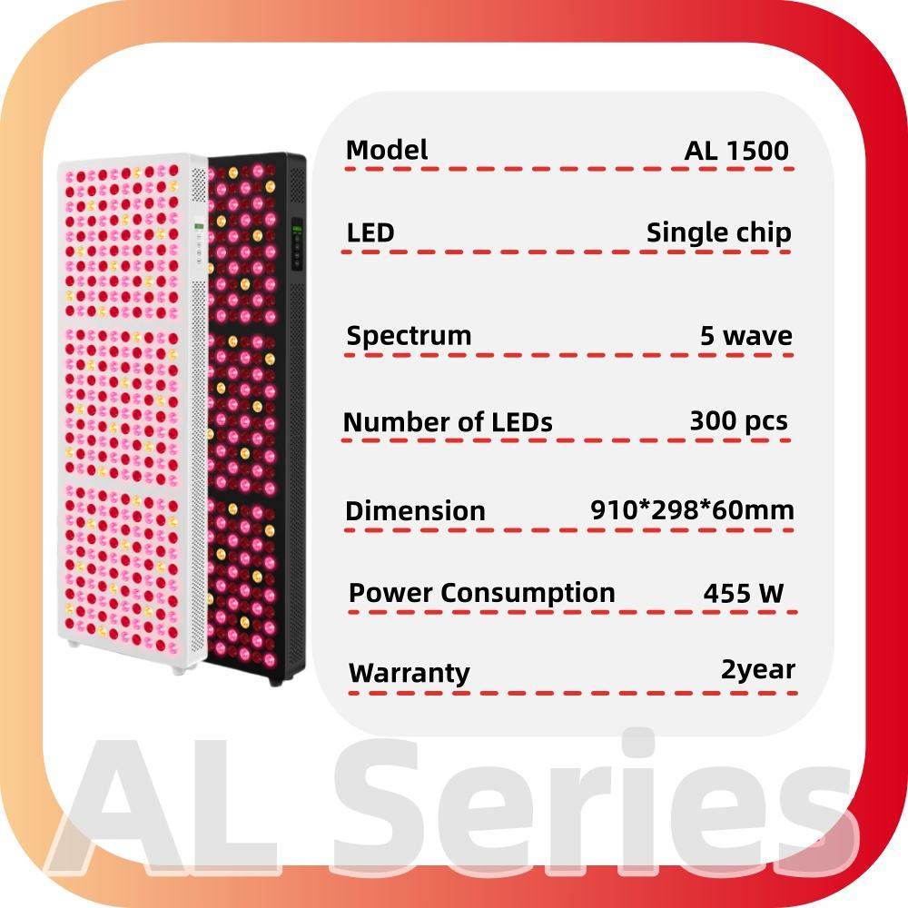 LifeluX Maxi Pro 5 - 5 Wavelength 1500w Full Body Red & Infrared Therapy Panel with Hanging Kit